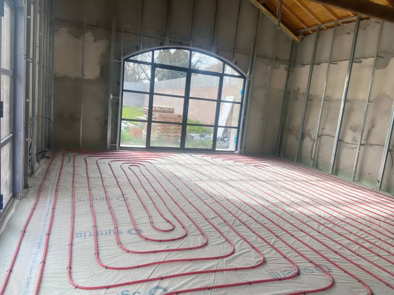Installation d'un plancher chauffant dans une villa à Melun 